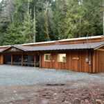 The front of Sooke River Jack Brooks Hatchery at an angle.