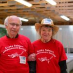 Two volunteers from the Sooke Salmon Enhancement Society working at Sooke River Jack Brooks Hatchery